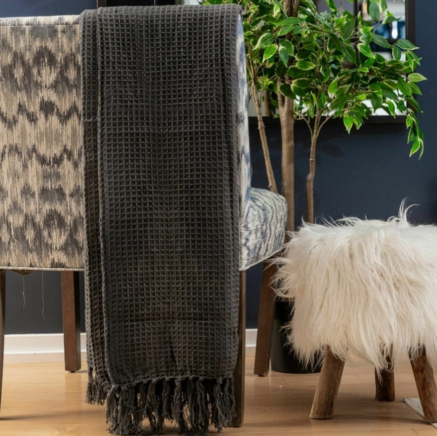 Honeycomb Cotton Throw Blanket