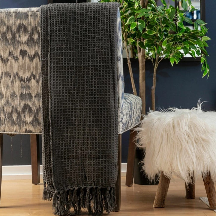 Honeycomb Cotton Throw Blanket
