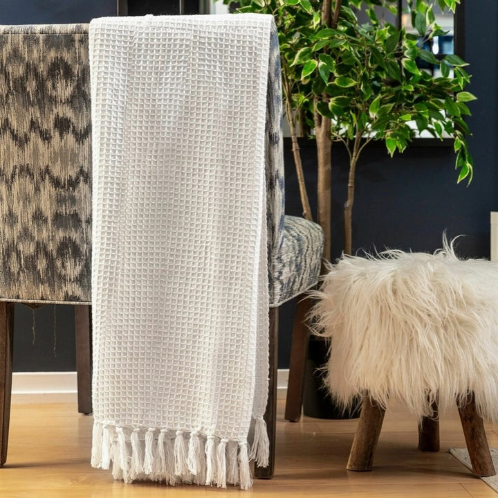 Honeycomb Cotton Throw Blanket