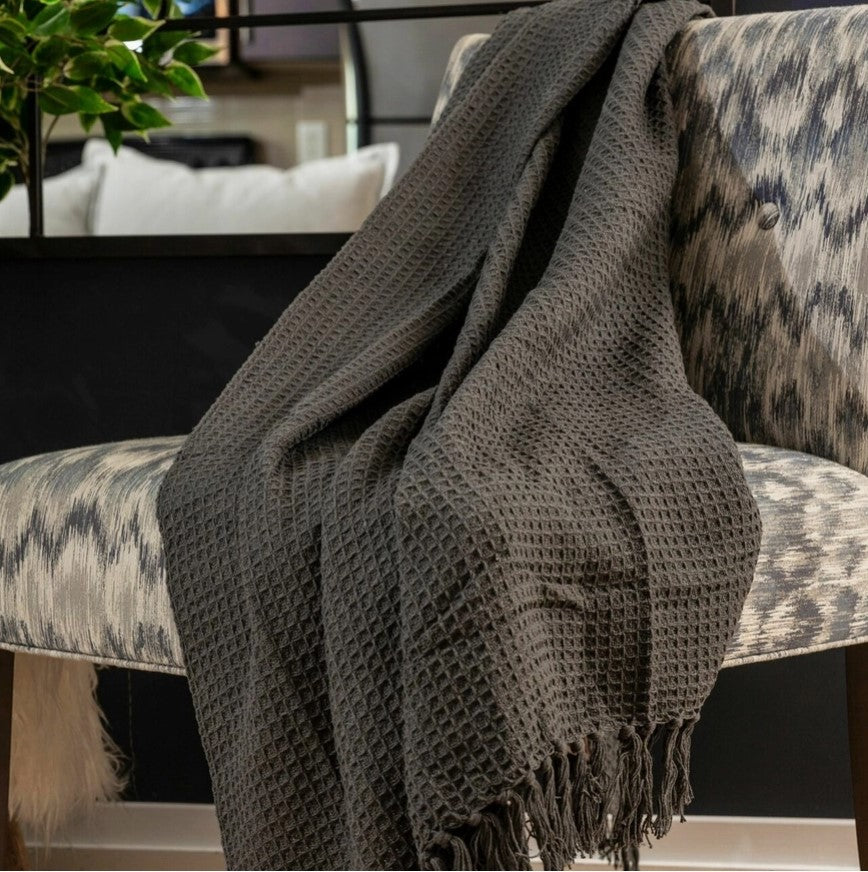 Honeycomb Cotton Throw Blanket