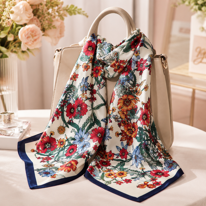 Silky Satin Square Scarf, 27"