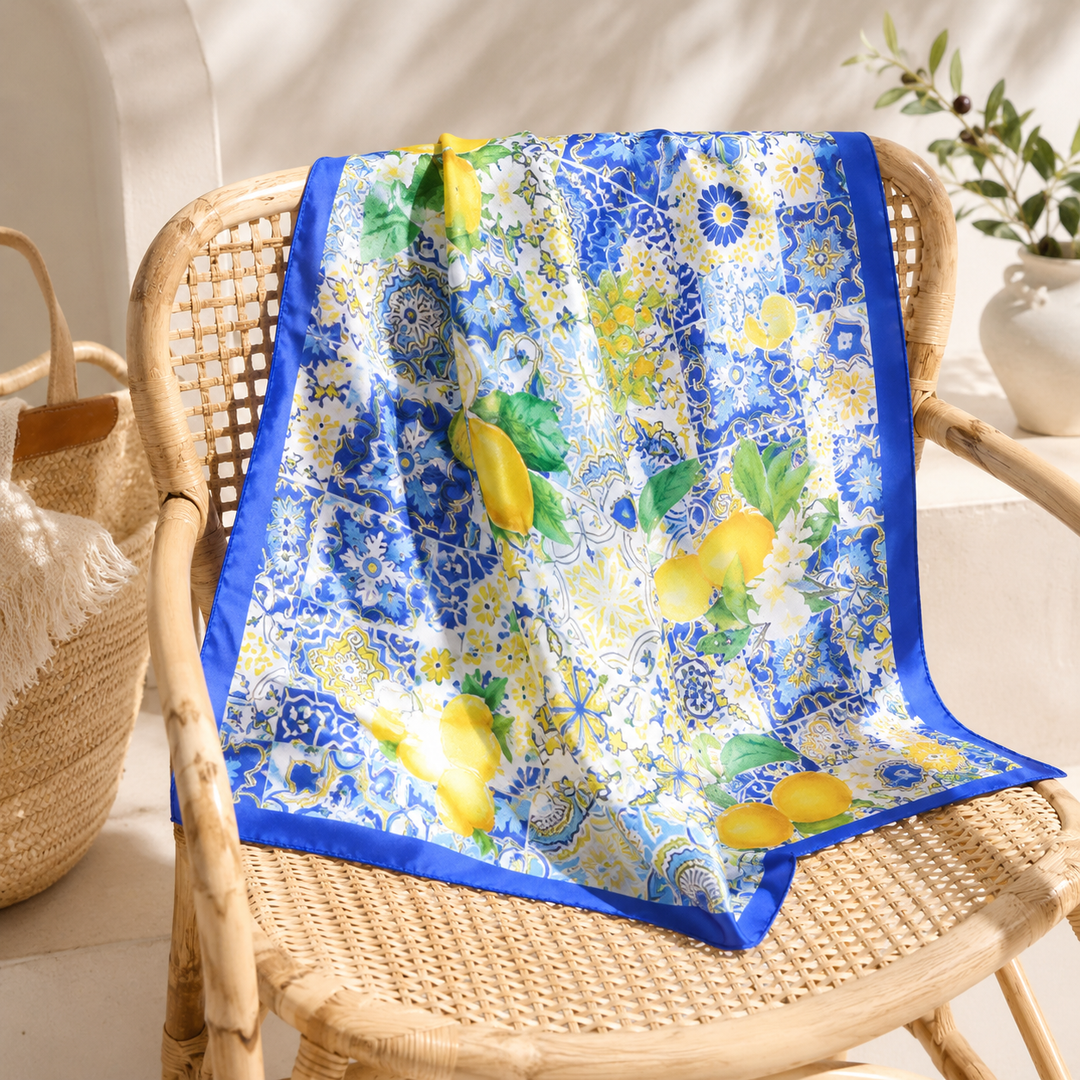Silky Satin Square Scarf, 27"