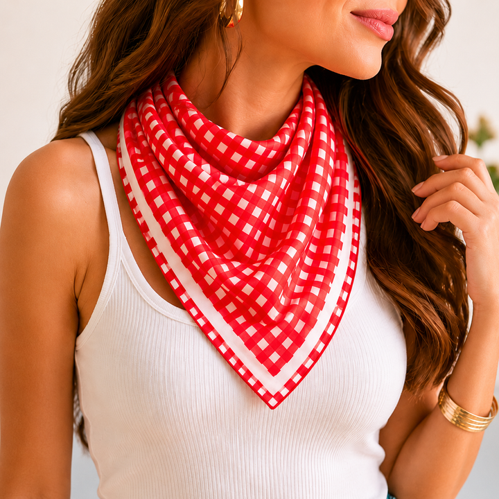 Silky Satin Square Scarf, 27"
