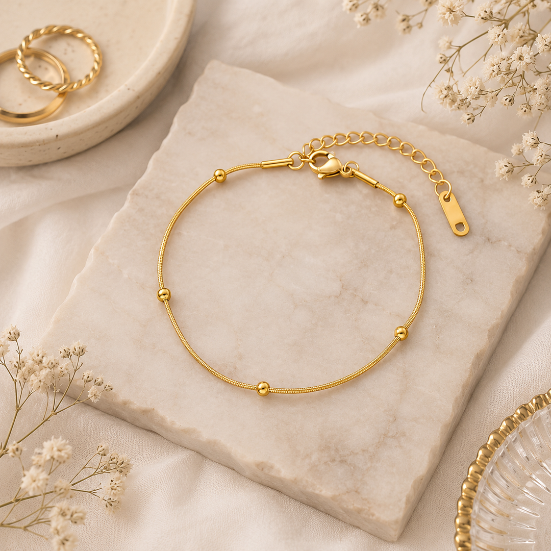 Waterproof Gold Stainless Steel Chain Bracelets