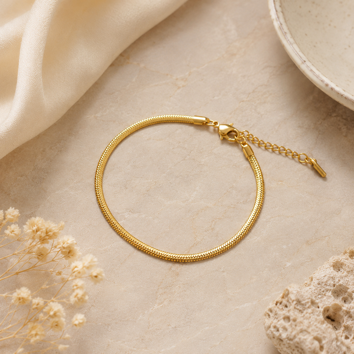 Waterproof Gold Stainless Steel Chain Bracelets