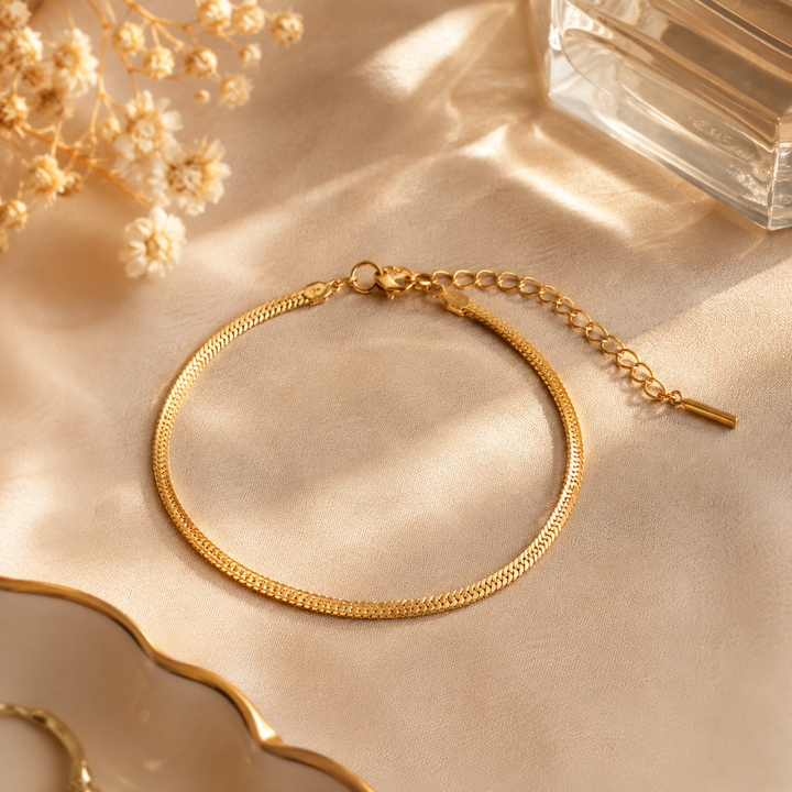 Waterproof Gold Stainless Steel Chain Bracelets