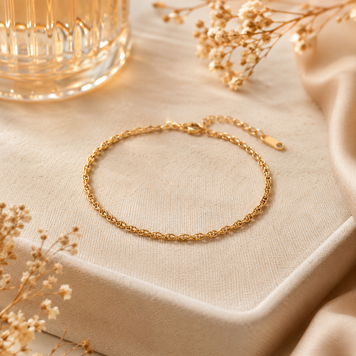 Waterproof Gold Stainless Steel Chain Bracelets
