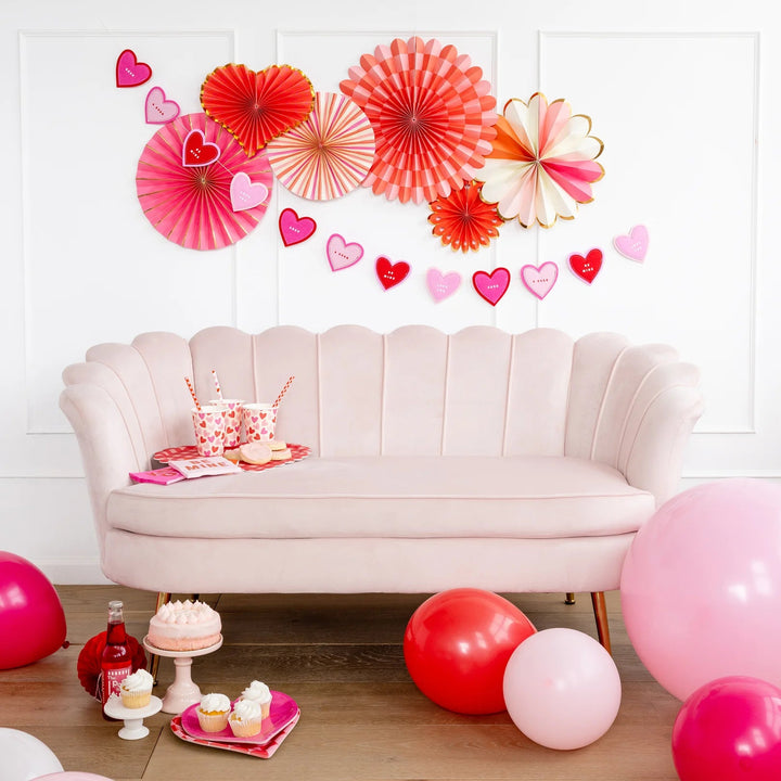 Heart You Paper Fan Set