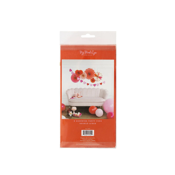Heart You Paper Fan Set