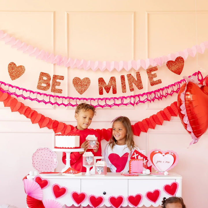"Be Mine" Glitter Banner, 6&