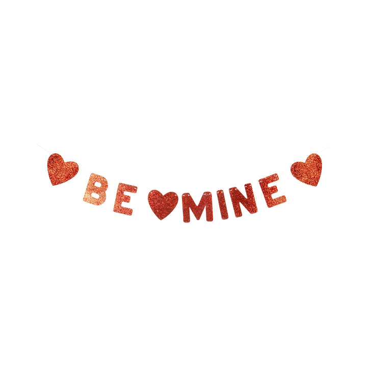 "Be Mine" Glitter Banner, 6&