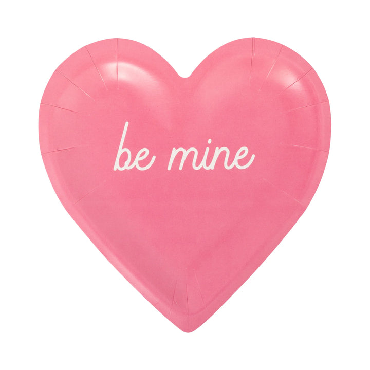 Conversation Heart Shaped Plate Set, 8 Plates