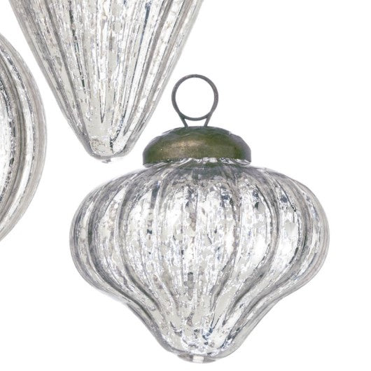 Vintage Silver Mercury Glass Ornaments
