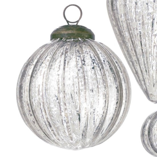 Vintage Silver Mercury Glass Ornaments