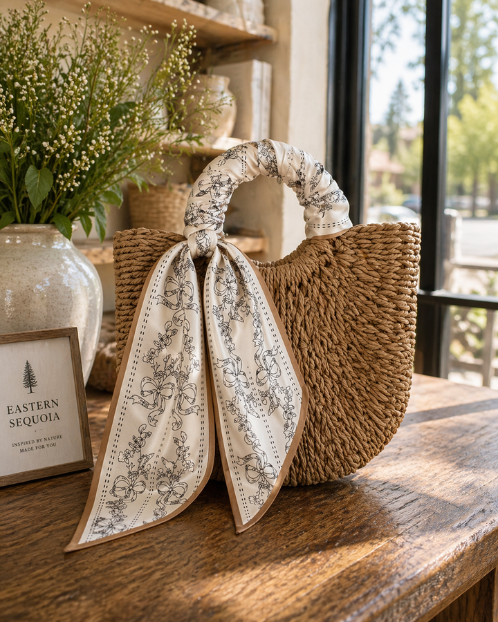 Silk Scarf – Purse Wrap, Hair Tie &amp; Neck Accent