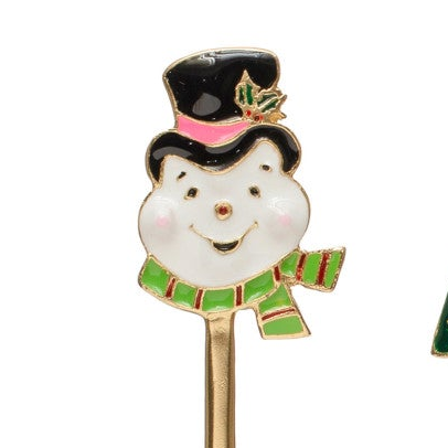Enameled Holiday Canapé Knife