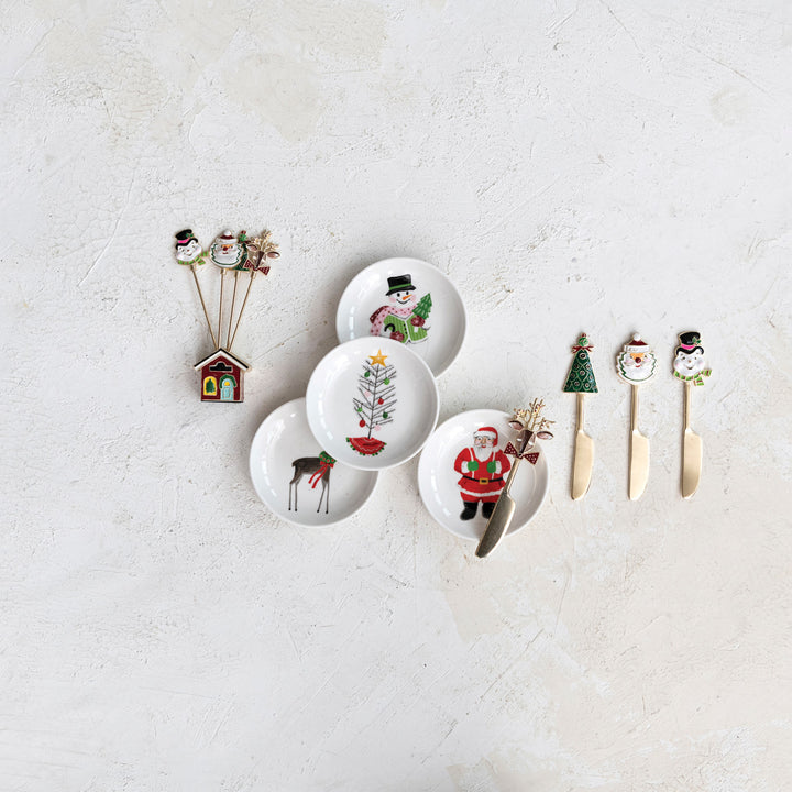 Enameled Holiday Canapé Knife