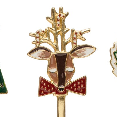 Enameled Holiday Canapé Knife