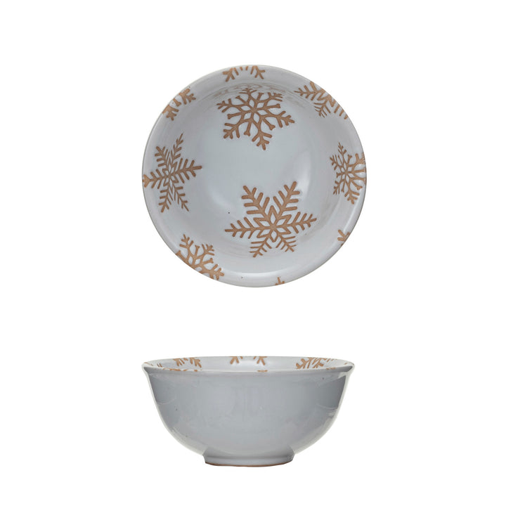 Snowflake Stoneware Mini Bowl