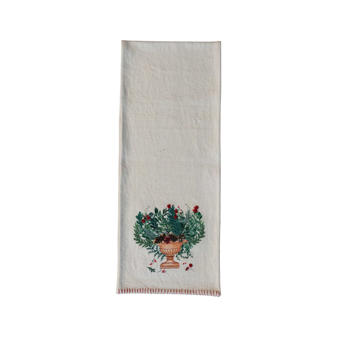 72" Floral Urn Canvas Printed Runner