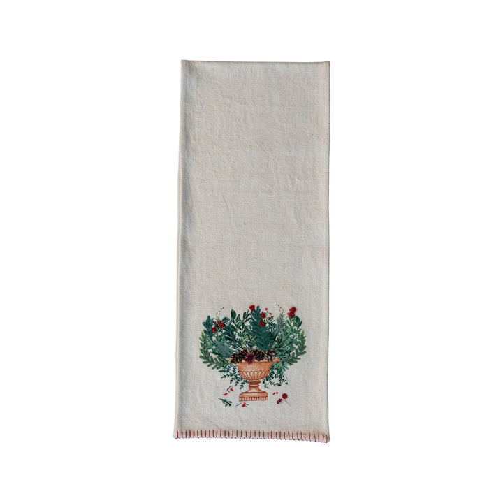 72" Floral Urn Canvas Printed Runner