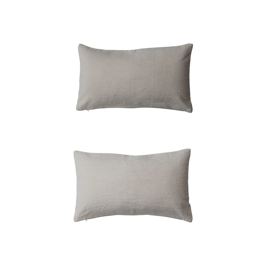 Floral Urn Canvas Printed Lumbar Throw Pillow