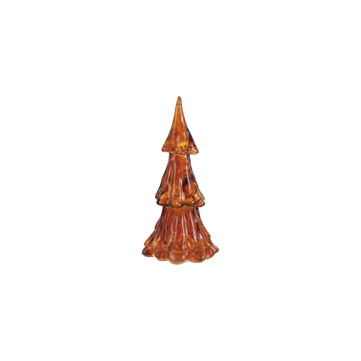 Lighted Amber &amp; Brown Resin Christmas Trees