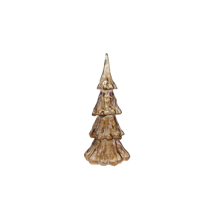 Lighted Amber &amp; Brown Resin Christmas Trees