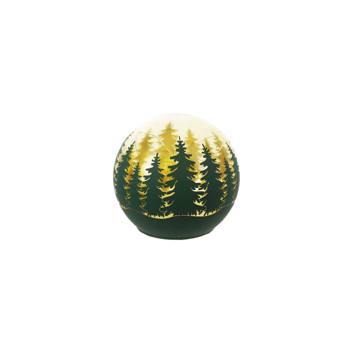 Forest Scene Glass Ball with LED Lights
