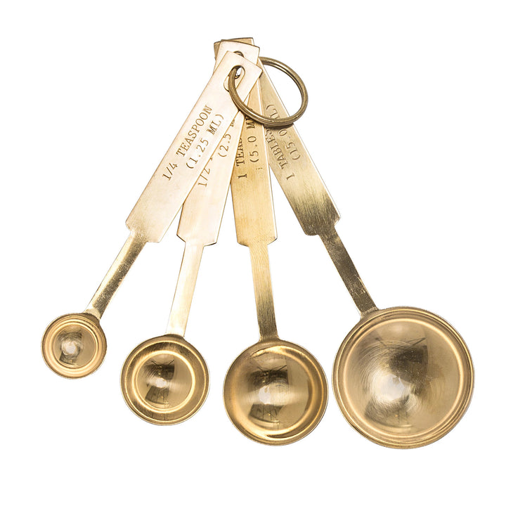 Gold Stainless Steel Measuring Spoons, Set of 4