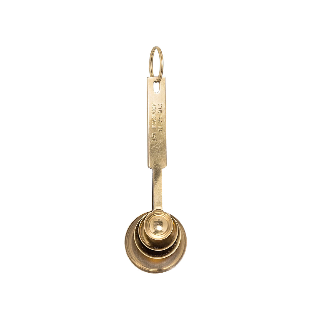 Gold Stainless Steel Measuring Spoons, Set of 4