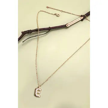 Gold Balloon Initial Necklace