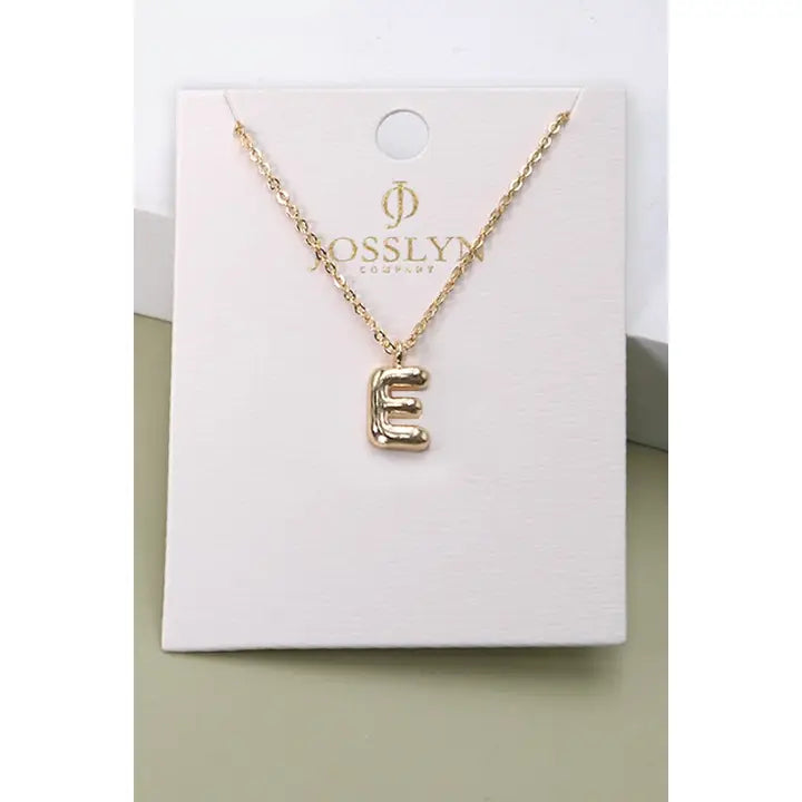 Gold Balloon Initial Necklace