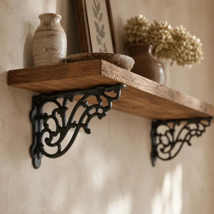 Vintage Scrollwork Cast Iron Shelf Bracket