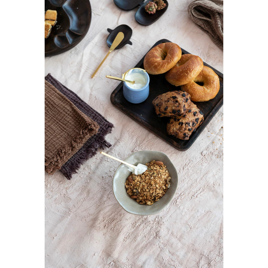 Gold Hammered Stainless Appetizer Utensil Set