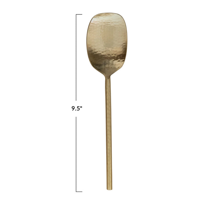 Hammered Stainless Steel Serving Spoon, Gold
