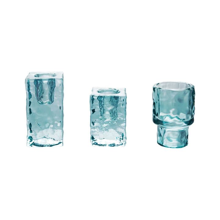 Hammered Glass Taper Holder
