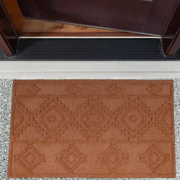 Aztec Geometric Indoor Outdoor Hog Mat, 18" x 30"