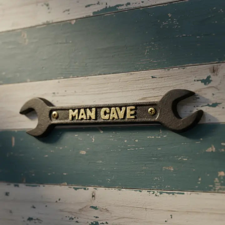 Cast Iron "Man Cave" Wrench Plaque