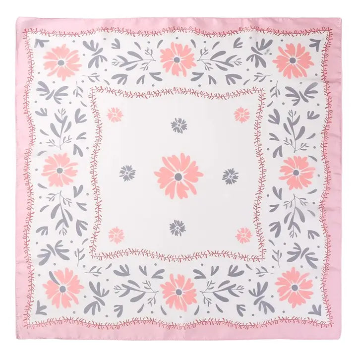 Silky Satin Square Scarf, 27"