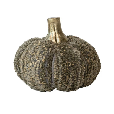 Handmade Velvet + Sequin Style Pumpkins, 3"