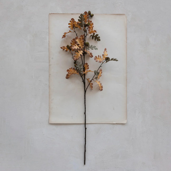 Faux Oak Leaf &amp; Acorn Stem
