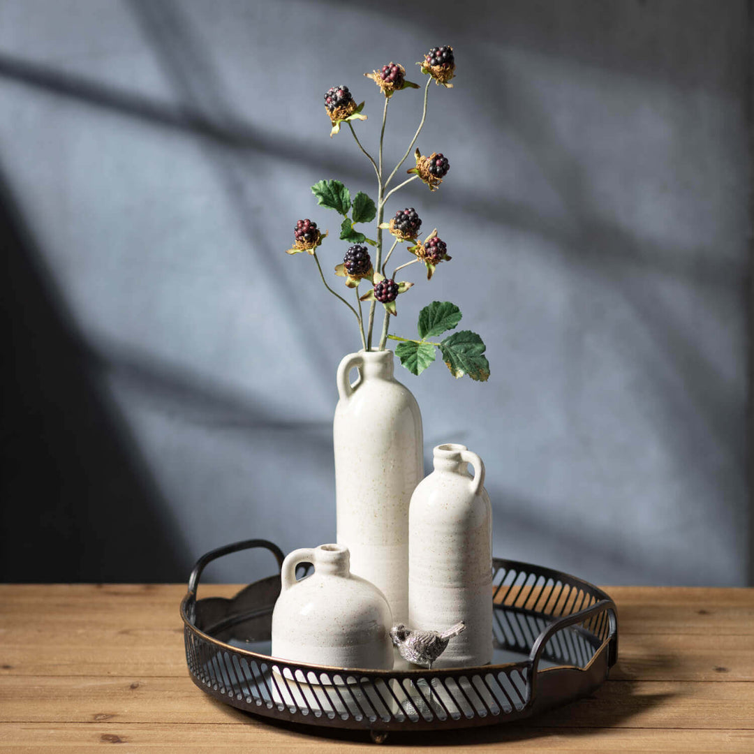 Ceramic Jug Vase, Speckled White