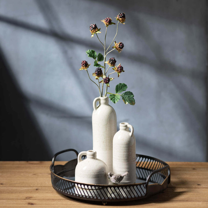 Ceramic Jug Vase, Speckled White