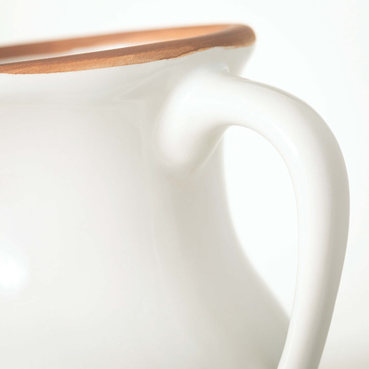 Ceramic Double Handled Vase, Ivory