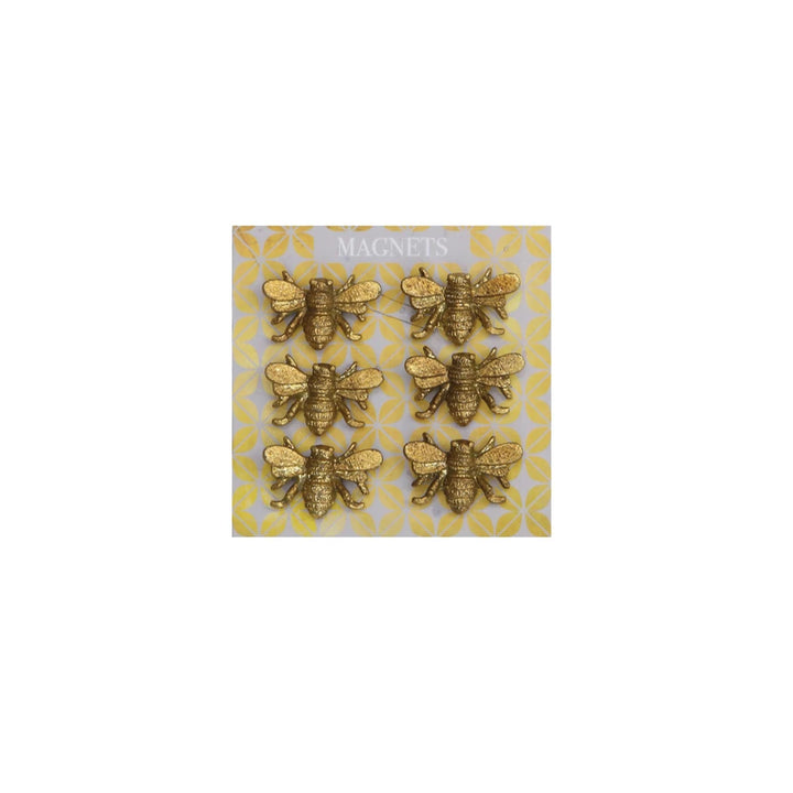 Gold Bee Magnets, Set of 6