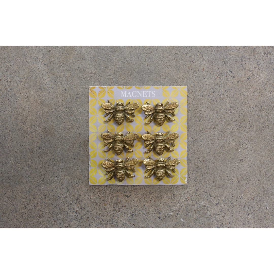 Gold Bee Magnets, Set of 6