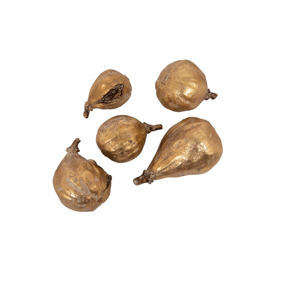 Antique Gold Resin Figs
