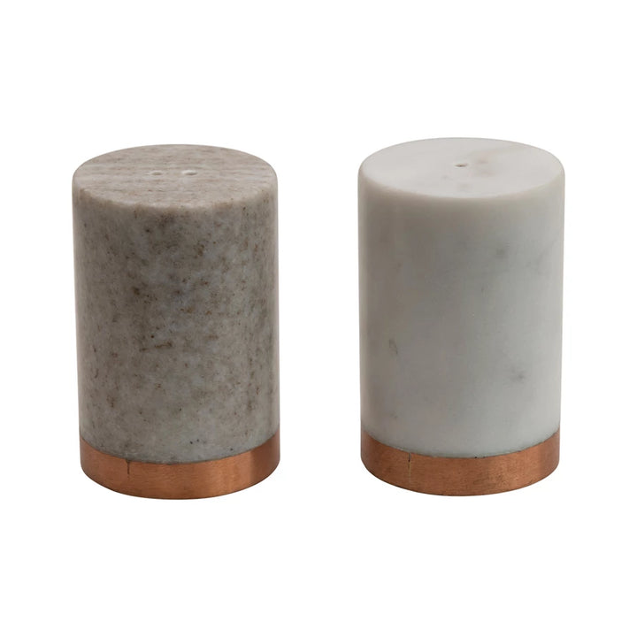Marble + Copper Salt + Pepper Shakers