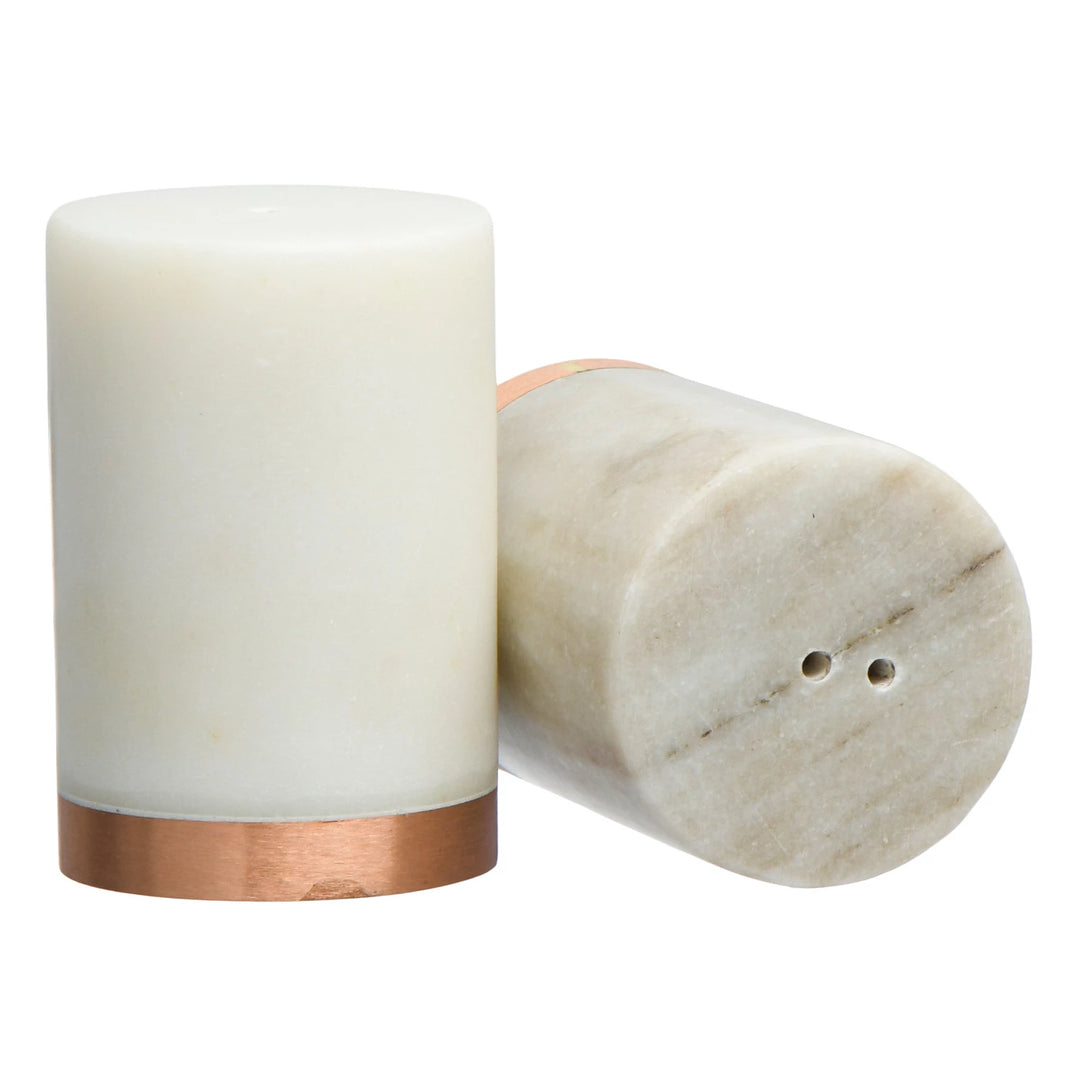 Marble + Copper Salt + Pepper Shakers